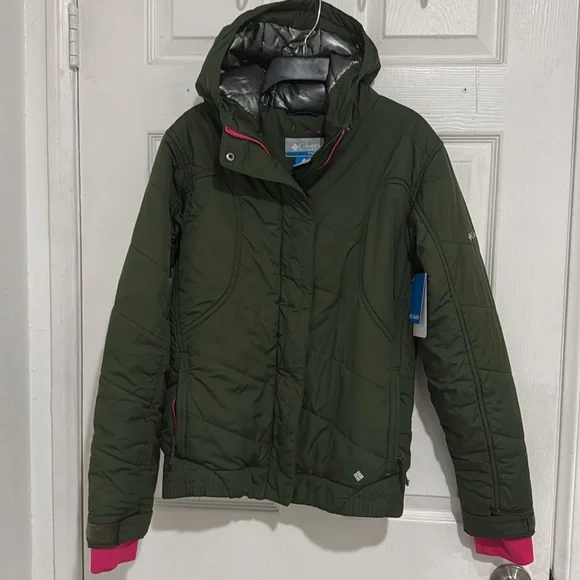 NWT Columbia Horizon Ride II Insulated Hooded JacketGreen Girl Size (14/16)